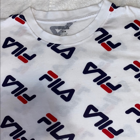 fila t shirt red white blue